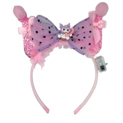 Opaska z uszami Kawaii Kuromi LED