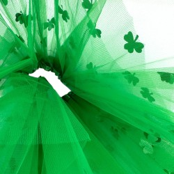 Zestaw koniczynka Zielona spódniczka tutu opaska kokarda cekiny