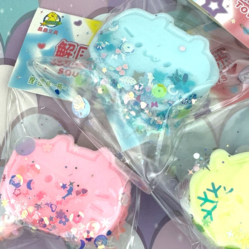 Gniotek Mochi Pusheen Kotek z cekinami