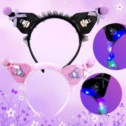 Przebranie Diabełek KUROMI Fioletowy Anime LED