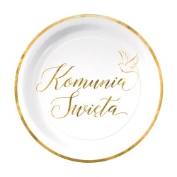 Talerzyki papierowe Komunia...