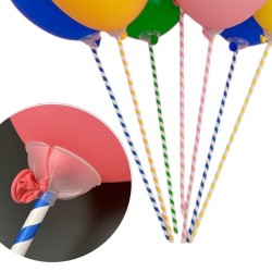 Patyczki papierowe ECO do balonów Kolorowe