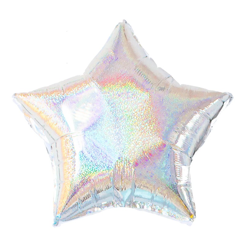 Balon Gwiazda Foliowa Holograficzna 45cm