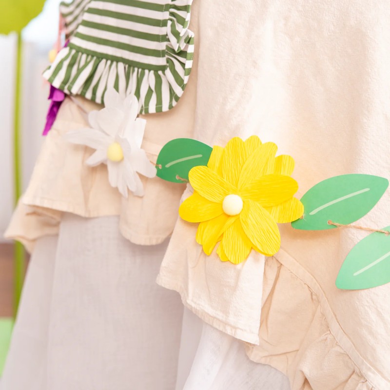 Girlanda Kwiatowa z Bibuły Kolorowe Kwiatki