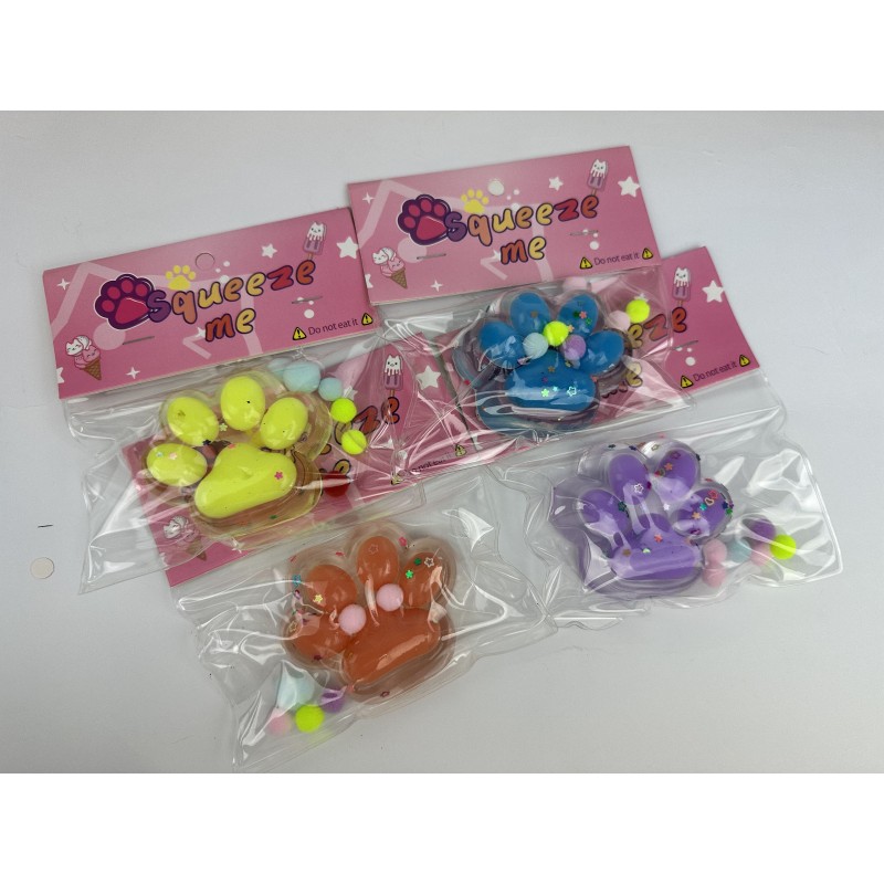 Gniotek Mochi Kocia Łapka Pow cekiny