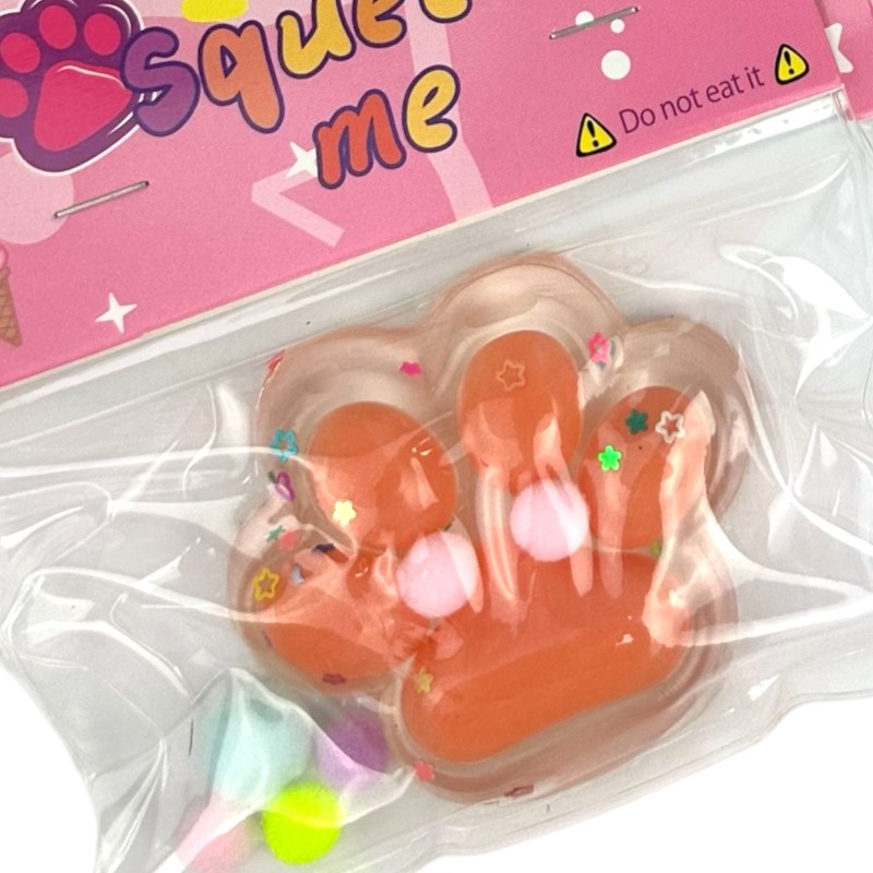 Gniotek Mochi Kocia Łapka Pow cekiny