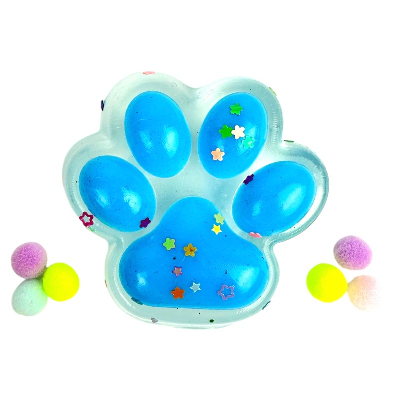 Gniotek Mochi Kocia Łapka Pow cekiny