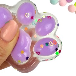 Gniotek Mochi Kocia Łapka Pow cekiny