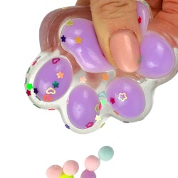 Gniotek Mochi Kocia Łapka Pow cekiny