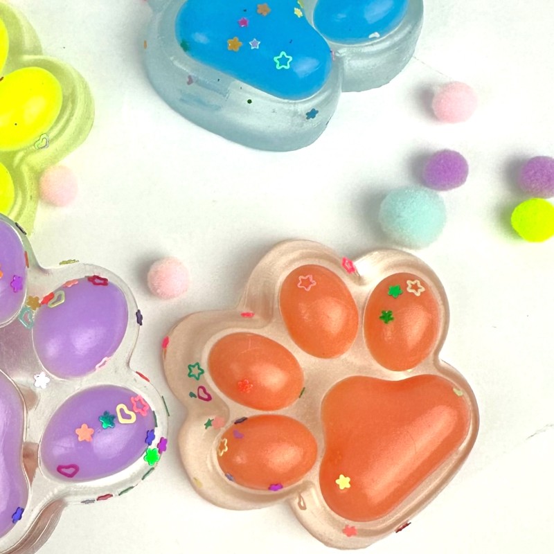 Gniotek Mochi Kocia Łapka Pow cekiny