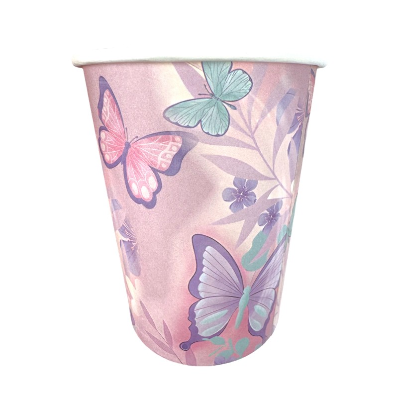 Kubeczki papierowe jednorazowe Motylek 6 szt