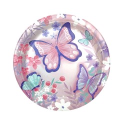Talerzyki papierowe Motylek 18 cm 6 sztuk