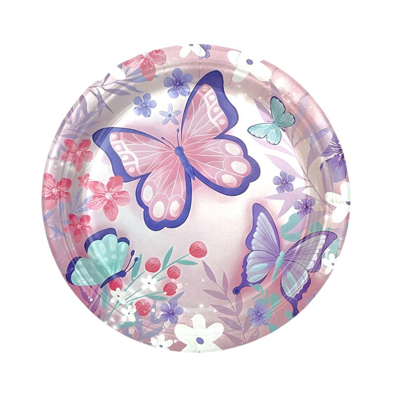 Talerzyki papierowe Motylek 18 cm 6 sztuk