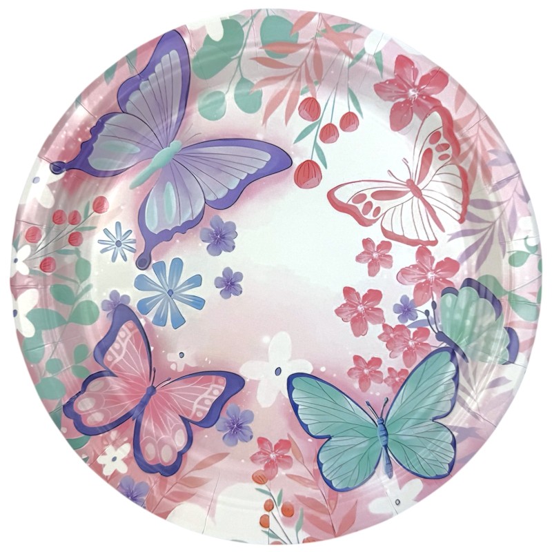 Talerzyki papierowe Motylek 23 cm 6 szt