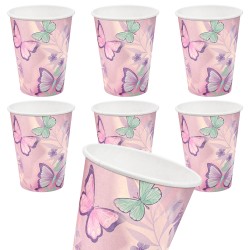Kubeczki papierowe jednorazowe Motylek 6 szt