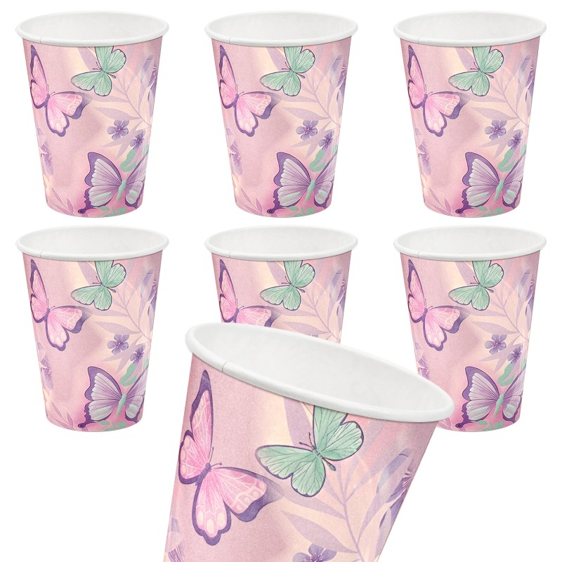 Kubeczki papierowe jednorazowe Motylek 6 szt