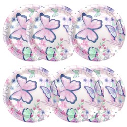 Talerzyki papierowe Motylek 18 cm 6 sztuk