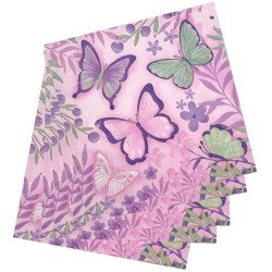 Duży Zestaw Naczyń Papierowych nakrycie stołu motyl motylek