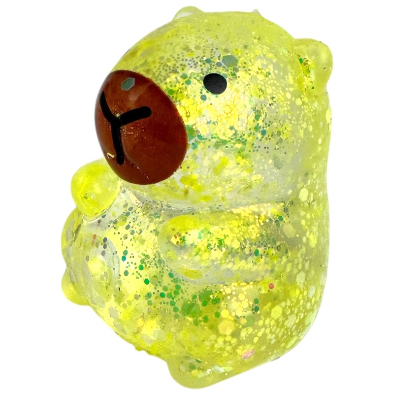 Gniotek Kapibara z Brokatem Żel maltoza Antystresowa Zabawka 7 cm