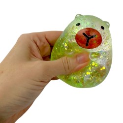 Gniotek Kapibara z Brokatem Żel maltoza Antystresowa Zabawka 7 cm