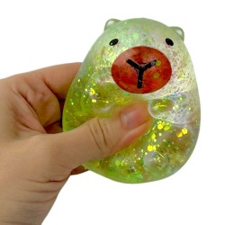 Gniotek Kapibara z Brokatem Żel maltoza Antystresowa Zabawka 7 cm