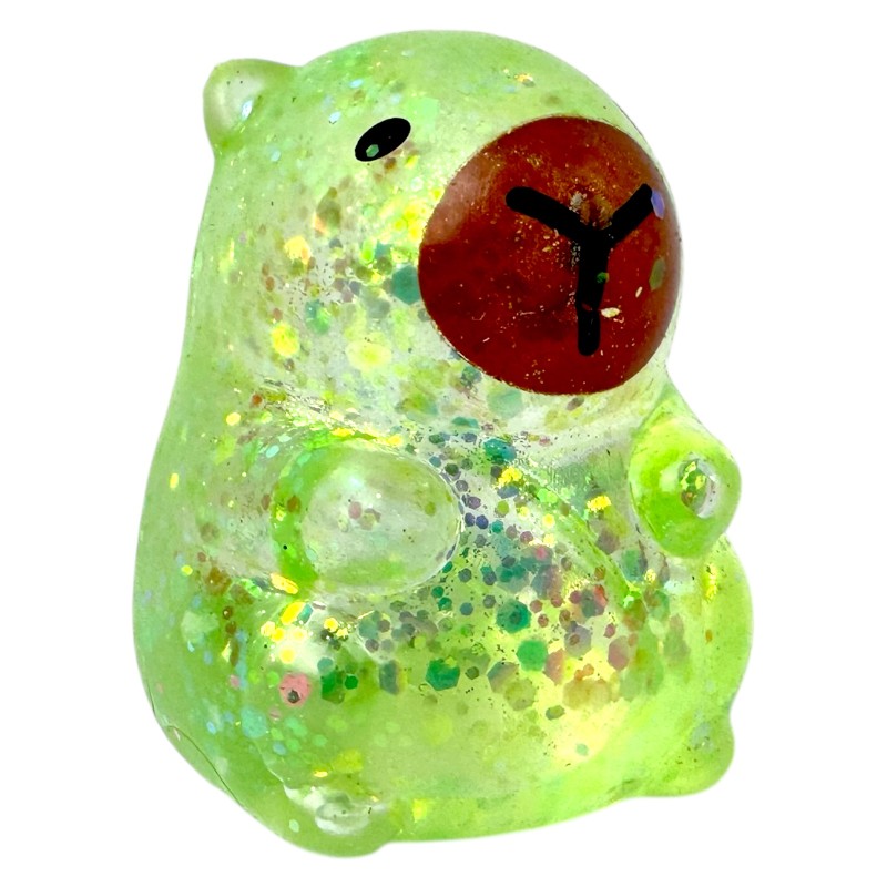 Gniotek Kapibara z Brokatem Żel maltoza Antystresowa Zabawka 7 cm