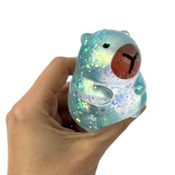 Gniotek Kapibara z Brokatem Żel maltoza Antystresowa Zabawka 7 cm