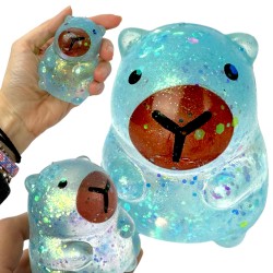 Gniotek Kapibara z Brokatem Żel maltoza Antystresowa Zabawka 7 cm