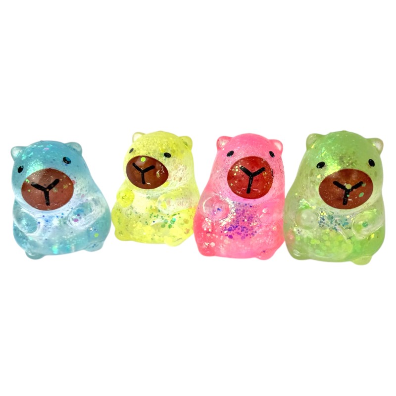 Gniotek Kapibara z Brokatem Żel maltoza Antystresowa Zabawka 7 cm