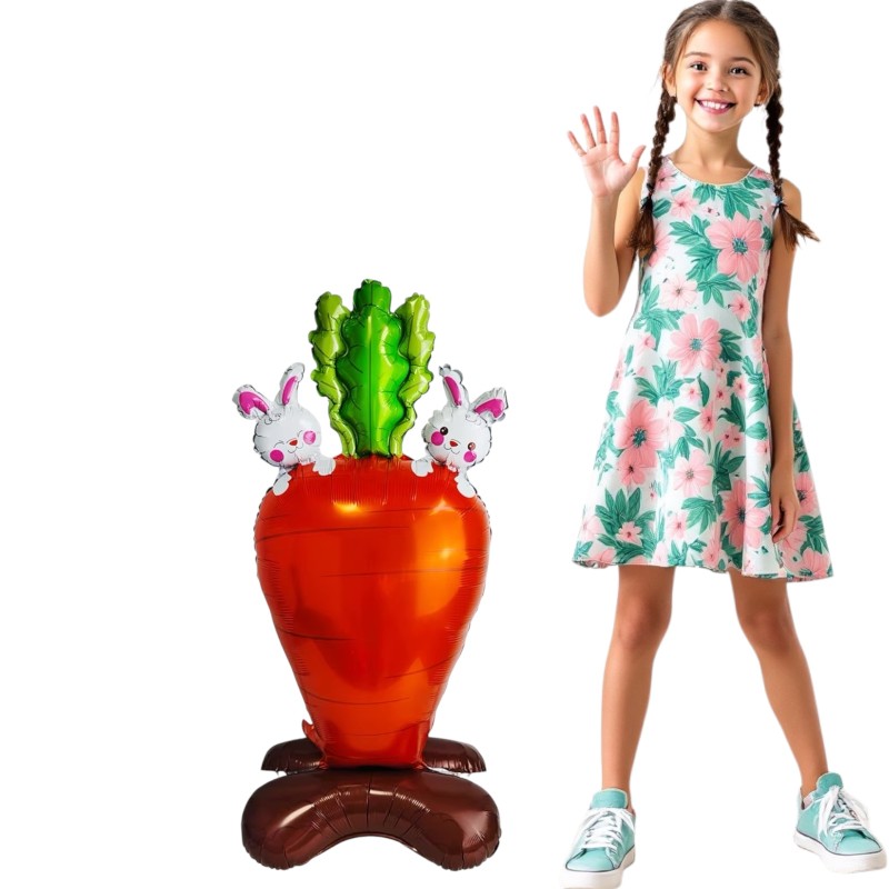Balon foliowy stojący Marchew Zajączek Marchewka