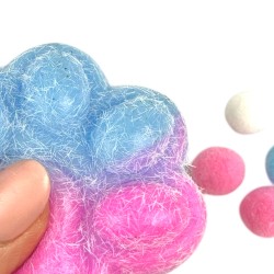 Gniotek Kocia Łapka Ombré z włoskami