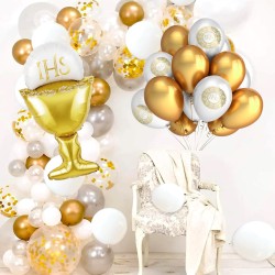 Zestaw balonów na komunię IHS
