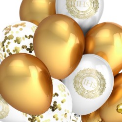 Zestaw balonów na komunię IHS