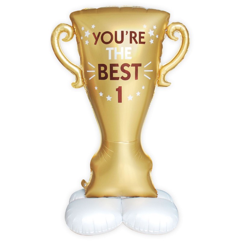 Duży balon foliowy 156cm Stojący Złoty Puchar You are the Best