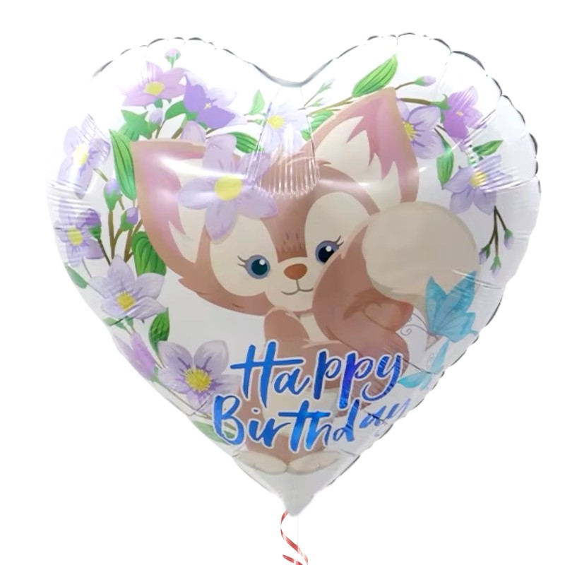 Balon foliowy z kotkiem i liskiem na urodziny