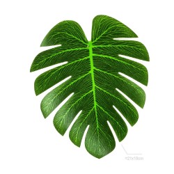 Liść dekoracyjny Monstera zestaw 5 sztuk zielony 21x18 cm