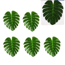 Liść dekoracyjny Monstera zestaw 5 sztuk zielony 21x18 cm