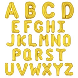 Litera Balon foliowy Złote Litery Alfabet 40cm