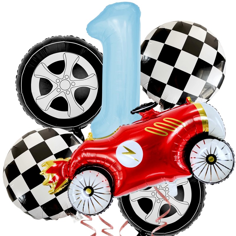 Zestaw balonów urodzinowych Sport Auto Retro Vintage Wyścigówka