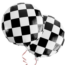 Zestaw Balonów Foliowych Wyścigówka i Koła 5 szt. Retro Vintage