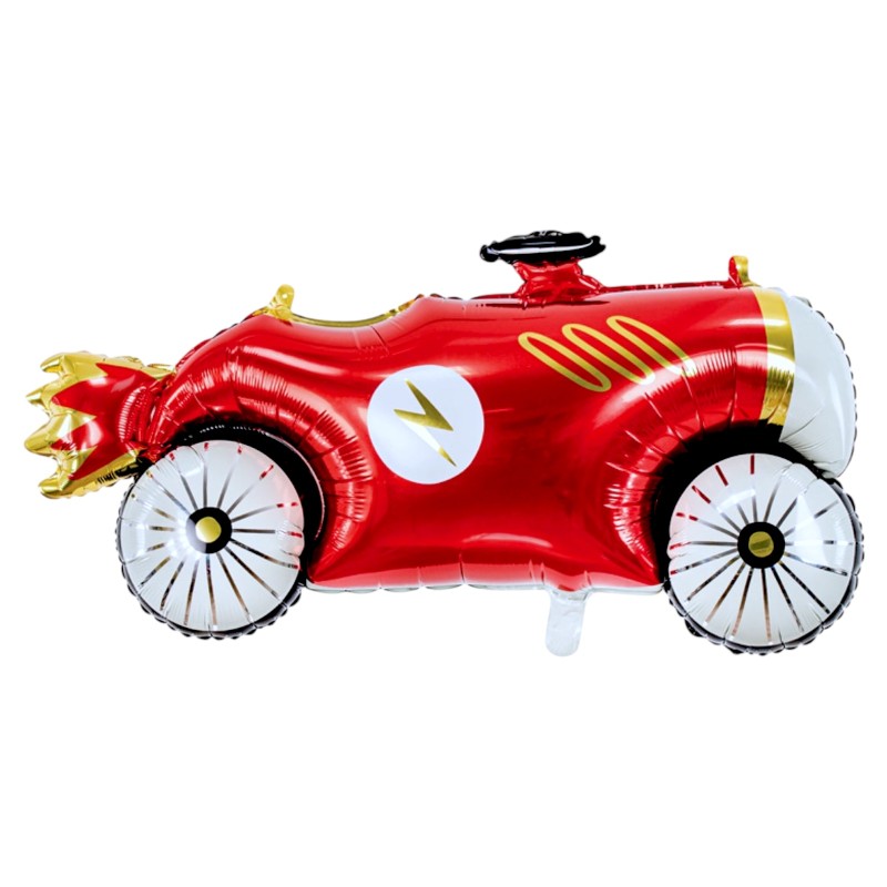 Zestaw Balonów Foliowych Wyścigówka i Koła 5 szt. Retro Vintage