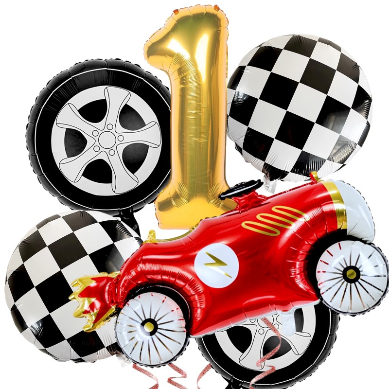 Zestaw balonów urodzinowych Sport Auto Retro Vintage Wyścigówka
