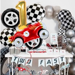 Zestaw balonów urodzinowych Sport Auto Retro Vintage Wyścigówka