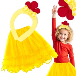 Strój wielkanocny kurczak dla dziewczynki 2 el. spódniczka tutu i opaska