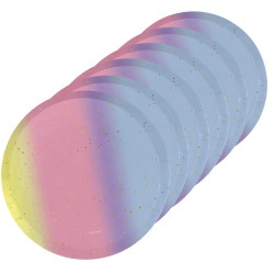 Talerzyki papierowe Candy Galaxy – 8 sztuk 18cm
