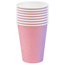 Zestaw papierowy Candy Galaxy – 8 talerzyków + 8 kubeczków