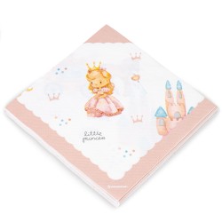 Serwetki papierowe Little Princess – 12 sztuk, 33x33 cm