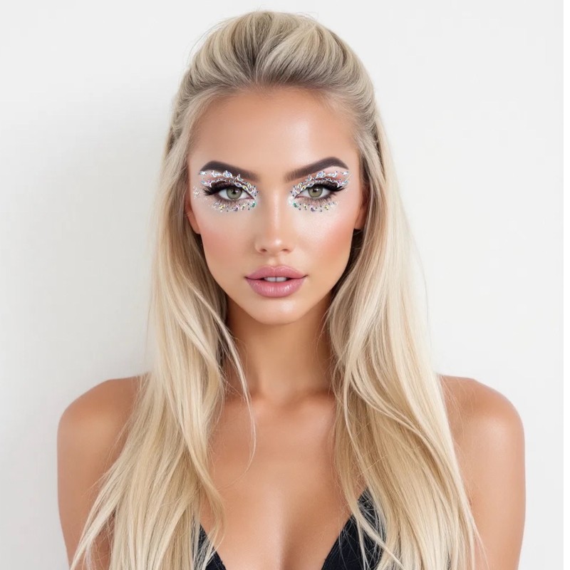 Holograficzne Kryształki Naklejki FaceGem