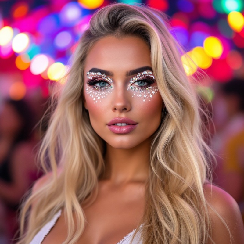 Holograficzne Kryształki Naklejki FaceGem