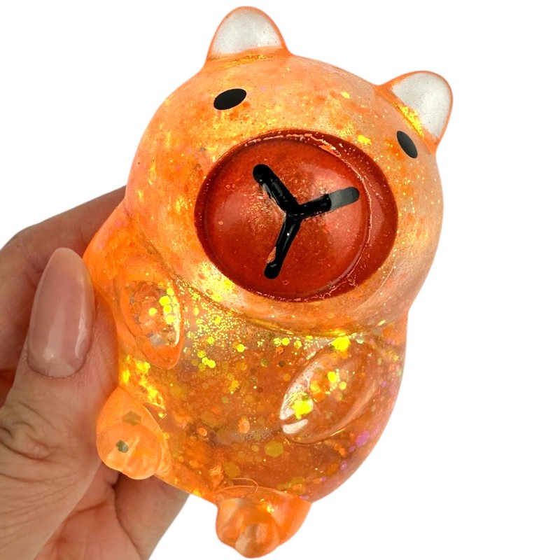 Gniotek Kapibara z Brokatem Żel maltoza Antystresowa Zabawka 7 cm